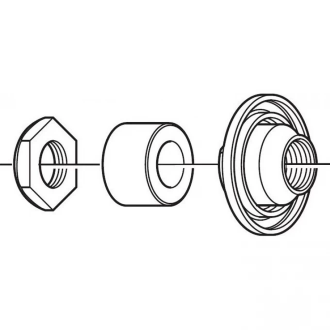Конус велосипедный SHIMANO к FH-M590, левый, с гайкой и шайбой Y3SV98020